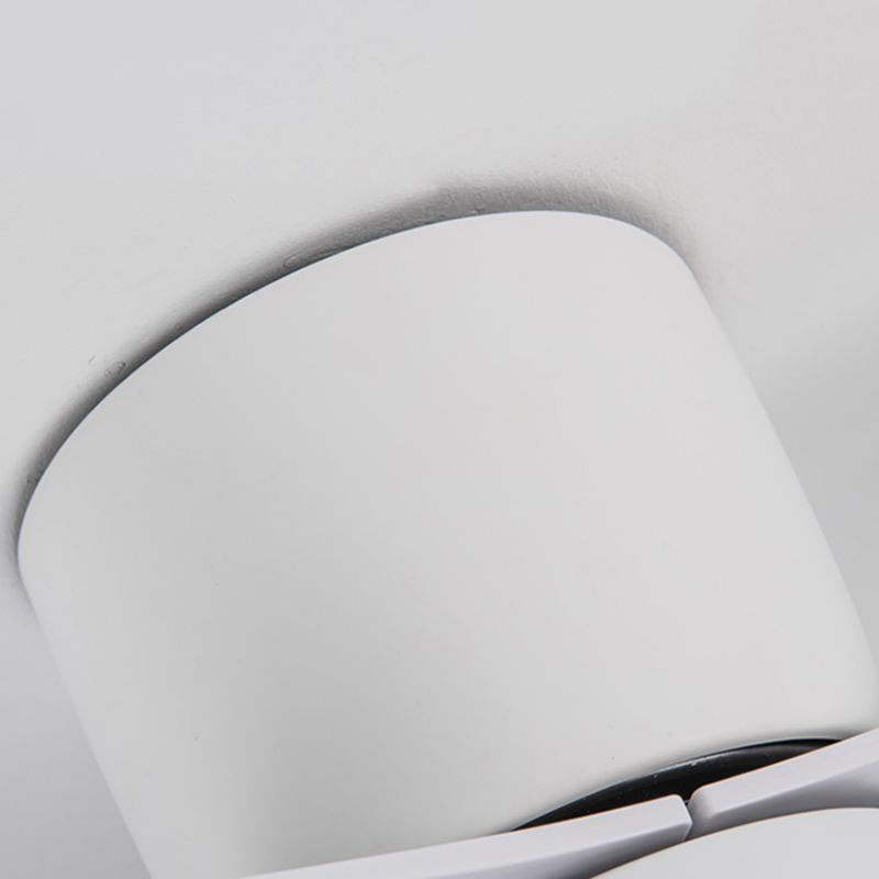 Modern Simple 1-Light Ceiling Fan Lamp Cylinder Shape