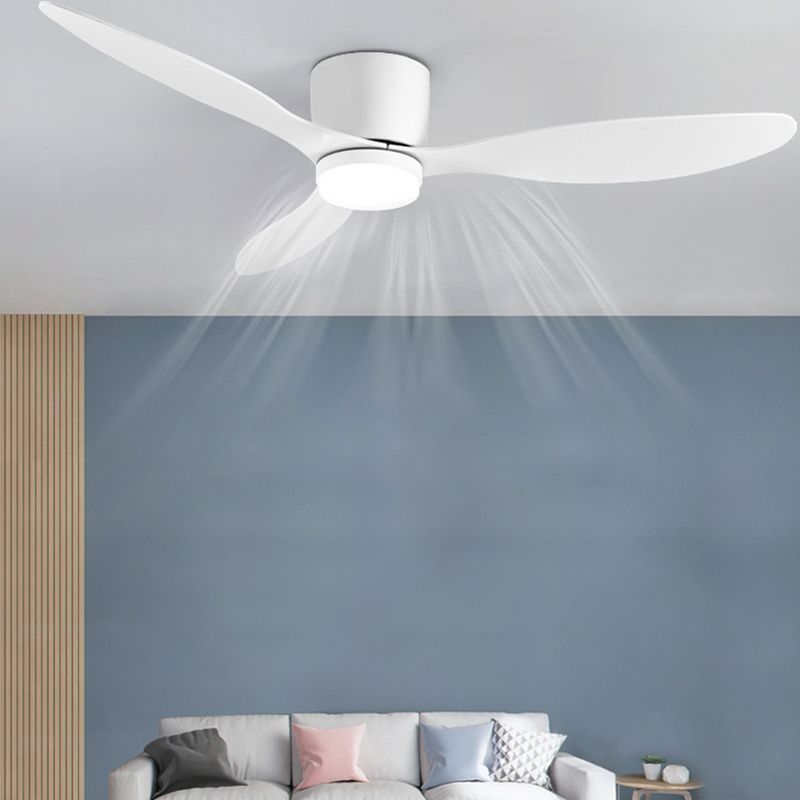 Modern Simple 1-Light Ceiling Fan Lamp Cylinder Shape