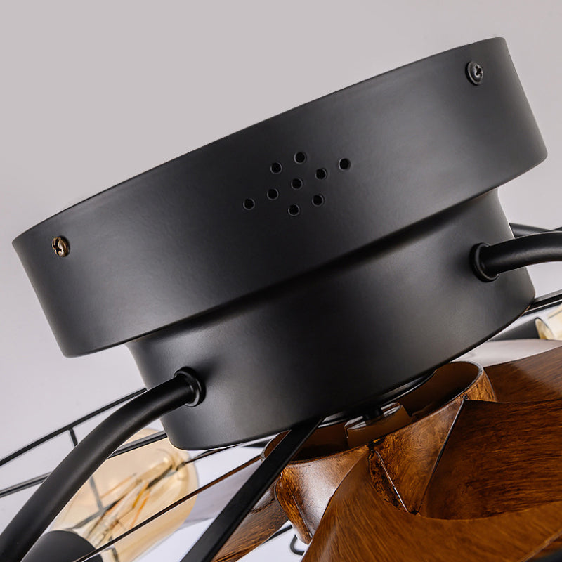 Farmhouse Caged Ceiling Fan with Light Kit