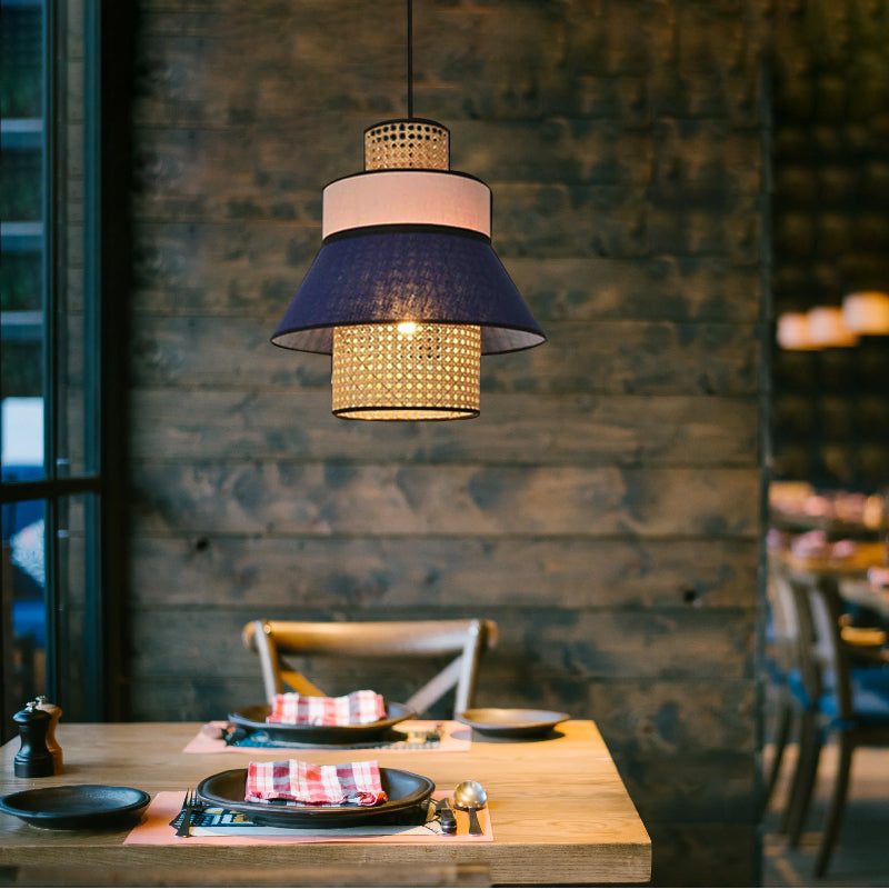 Nordic Fabric Rattan Pendant Lights