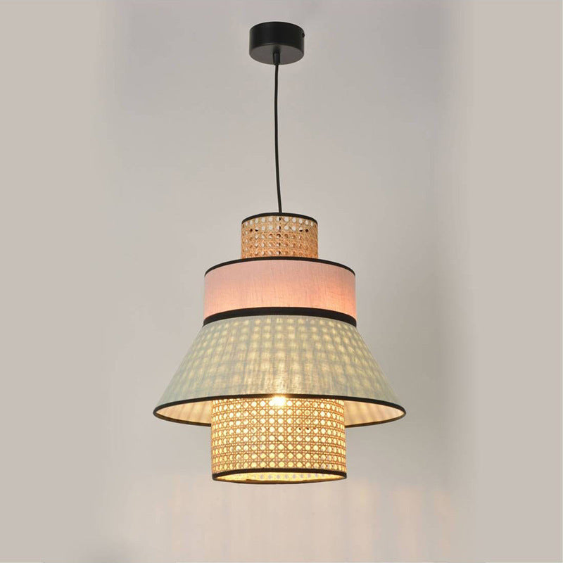 Nordic Fabric Rattan Pendant Lights