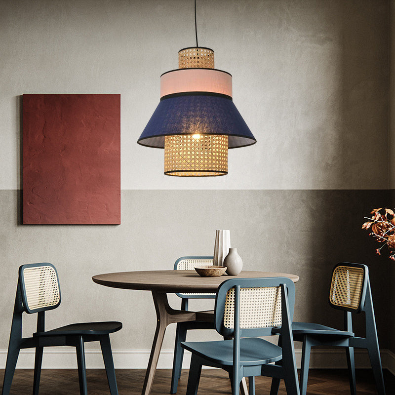 Nordic Fabric Rattan Pendant Lights