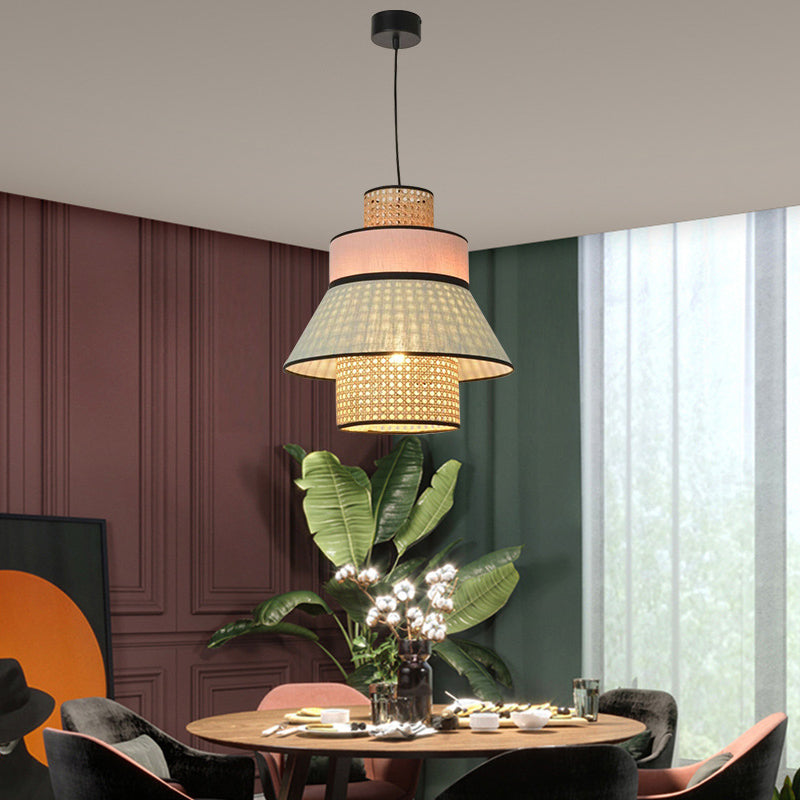 Nordic Fabric Rattan Pendant Lights