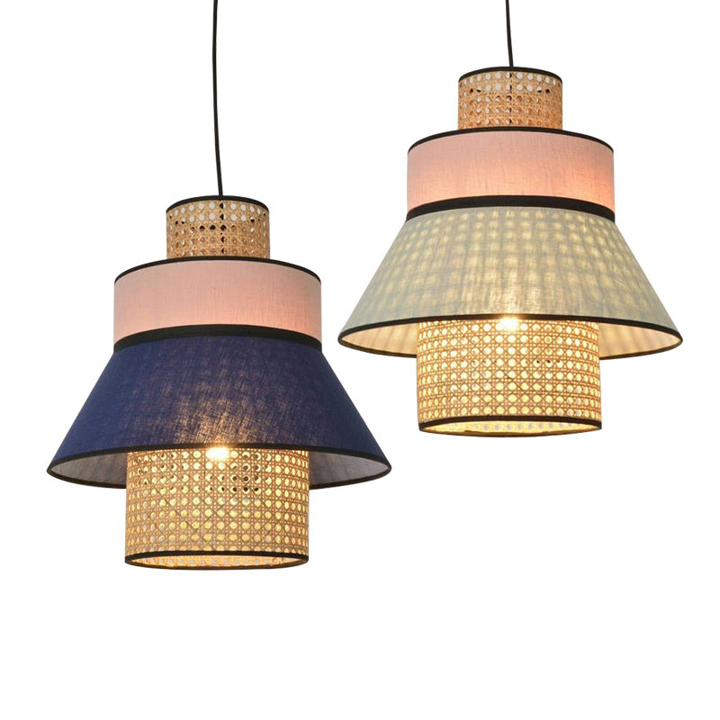 Nordic Fabric Rattan Pendant Lights