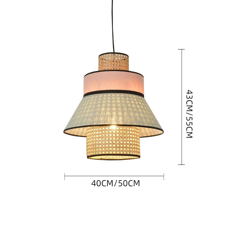 Nordic Fabric Rattan Pendant Lights