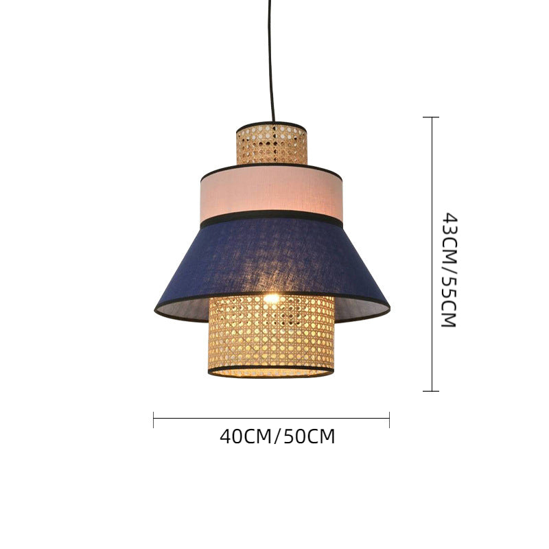 Nordic Fabric Rattan Pendant Lights