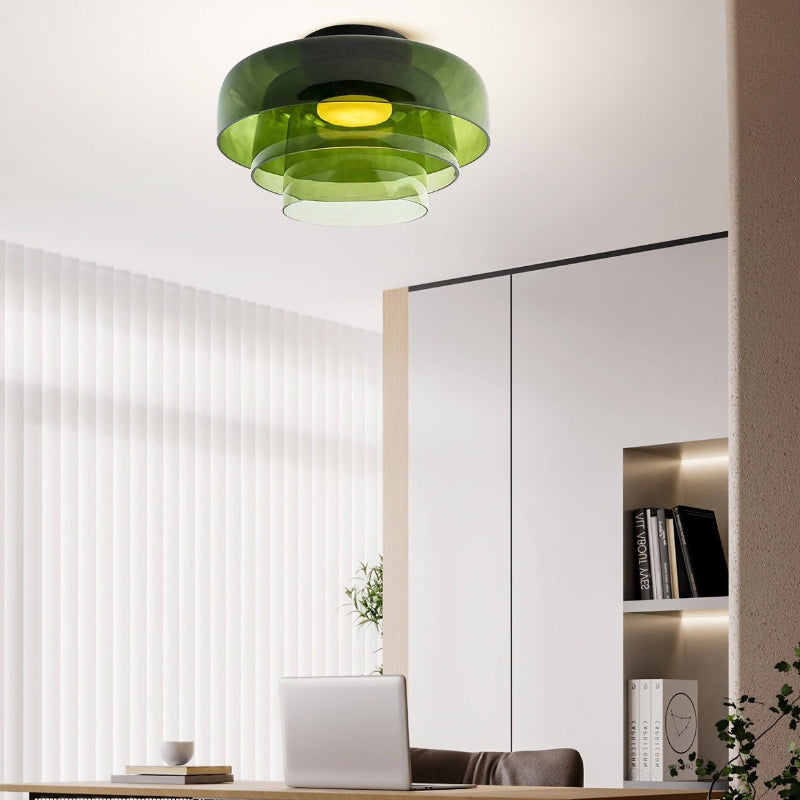 Creative Glass Ceiling Light Multi-Layer Pendant Lampshade
