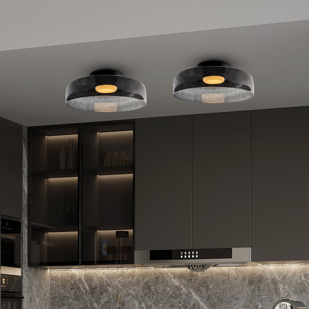 Creative Glass Ceiling Light Multi-Layer Pendant Lampshade