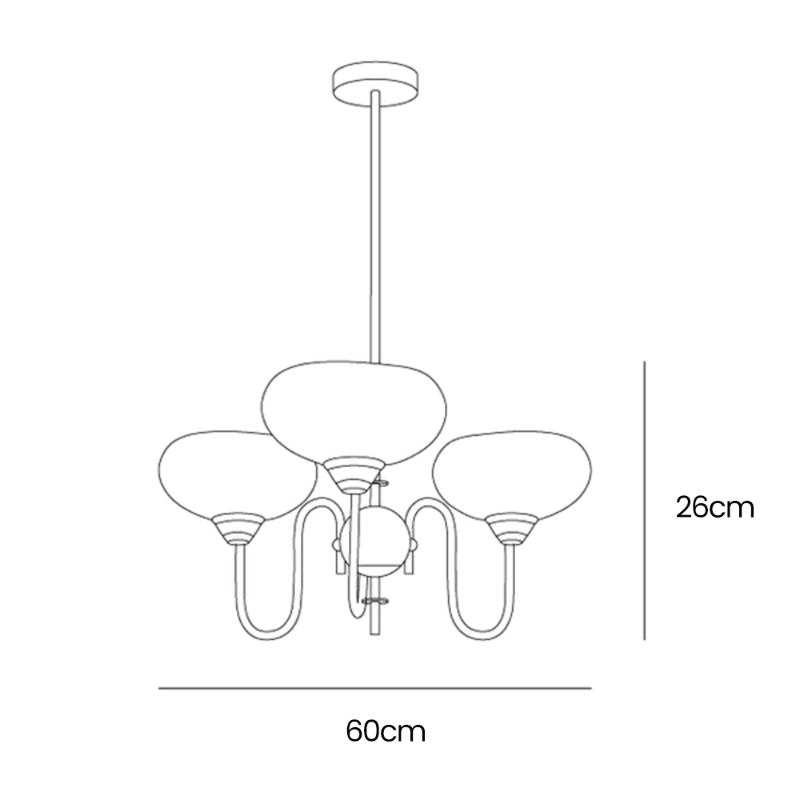 Bubble Creamy Glass Chandelier