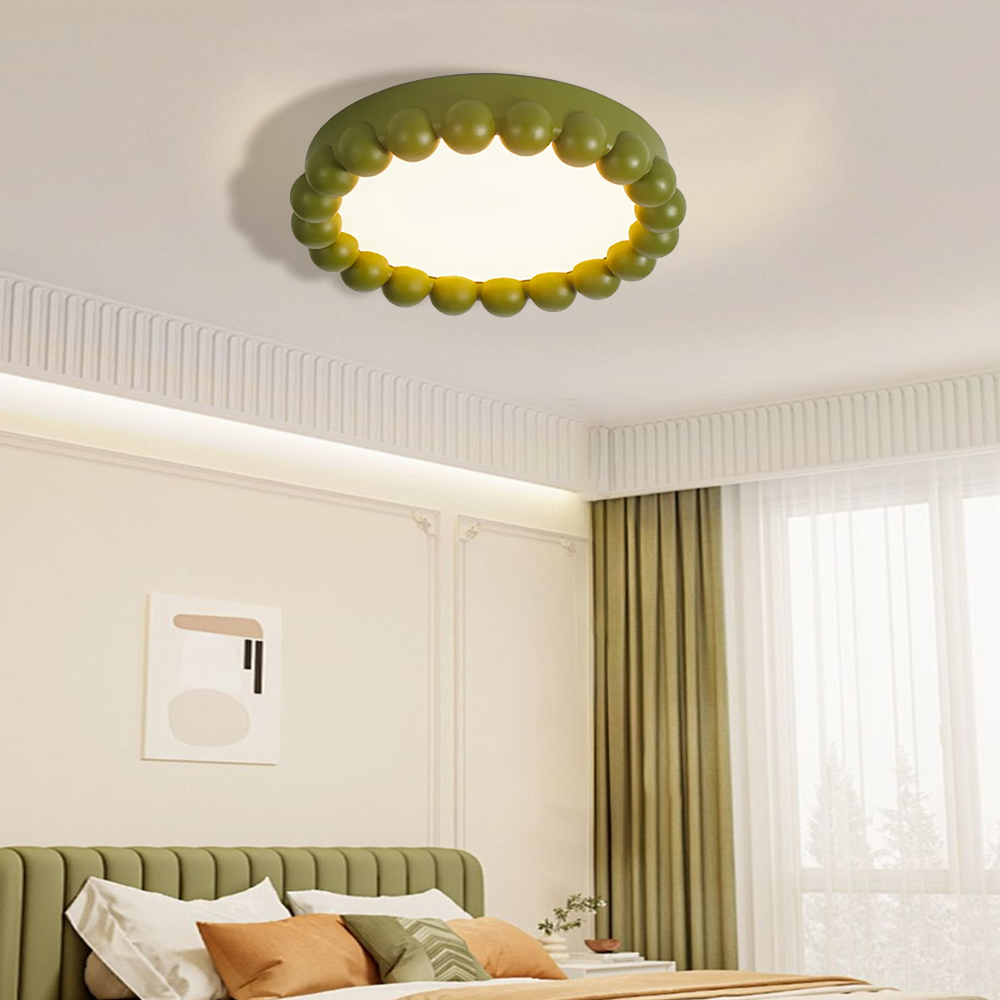 Minimalist Resin Beads Shape Flush Mount Ceiling Light