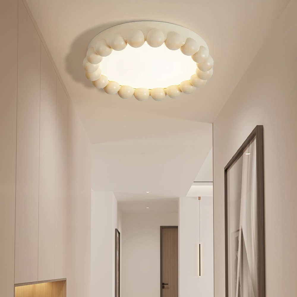 Minimalist Resin Beads Shape Flush Mount Ceiling Light