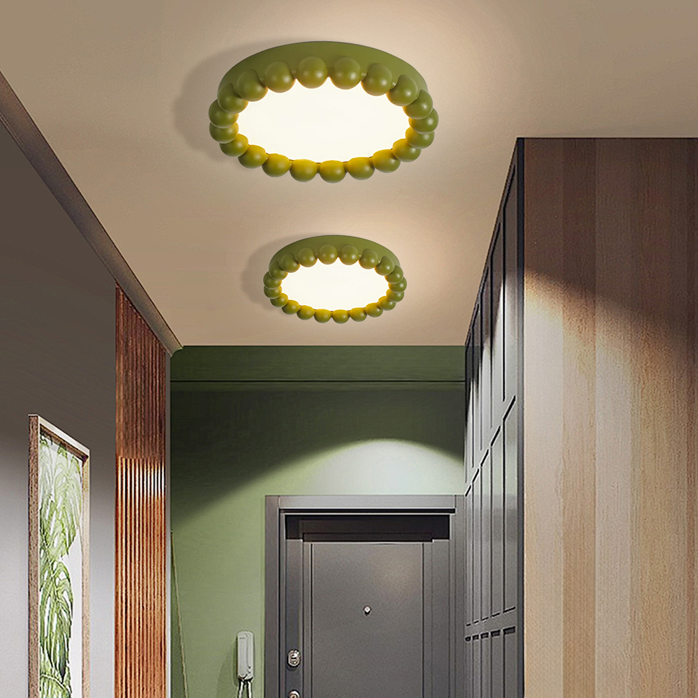 Minimalist Resin Beads Shape Flush Mount Ceiling Light