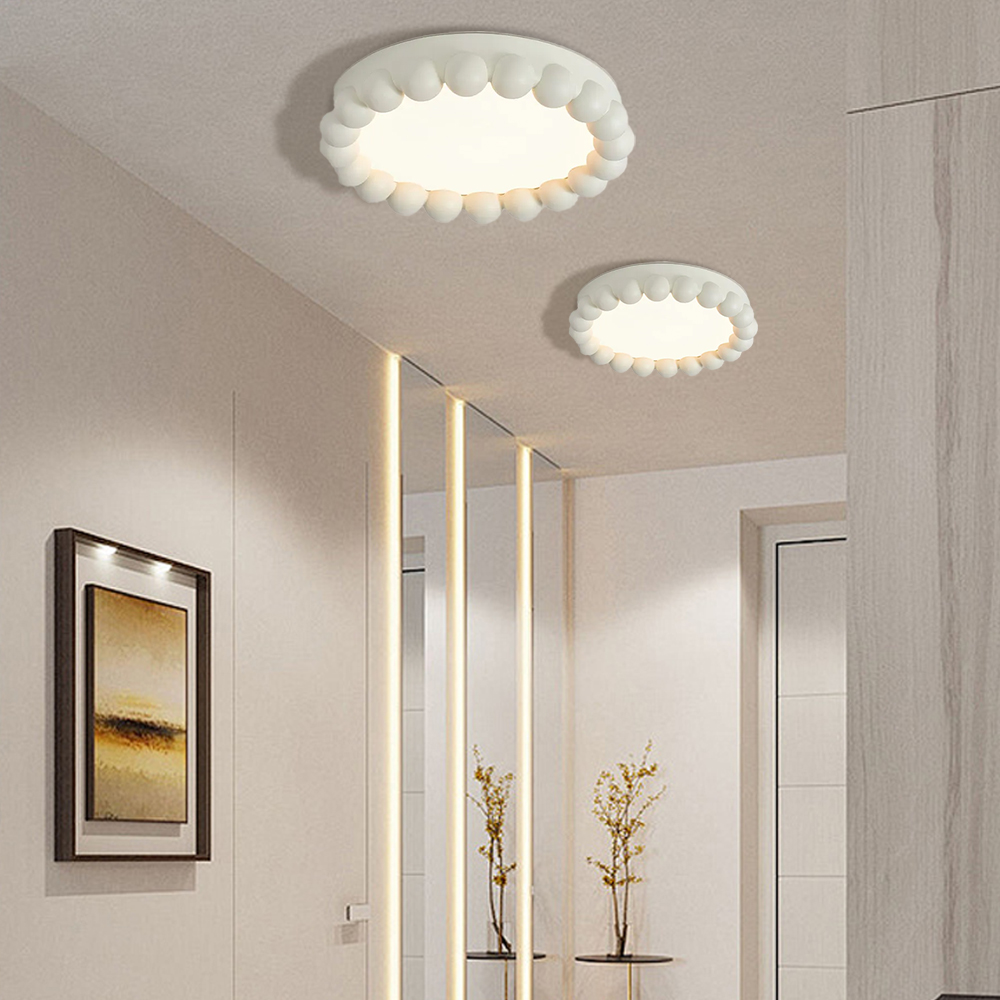 Minimalist Resin Beads Shape Flush Mount Ceiling Light