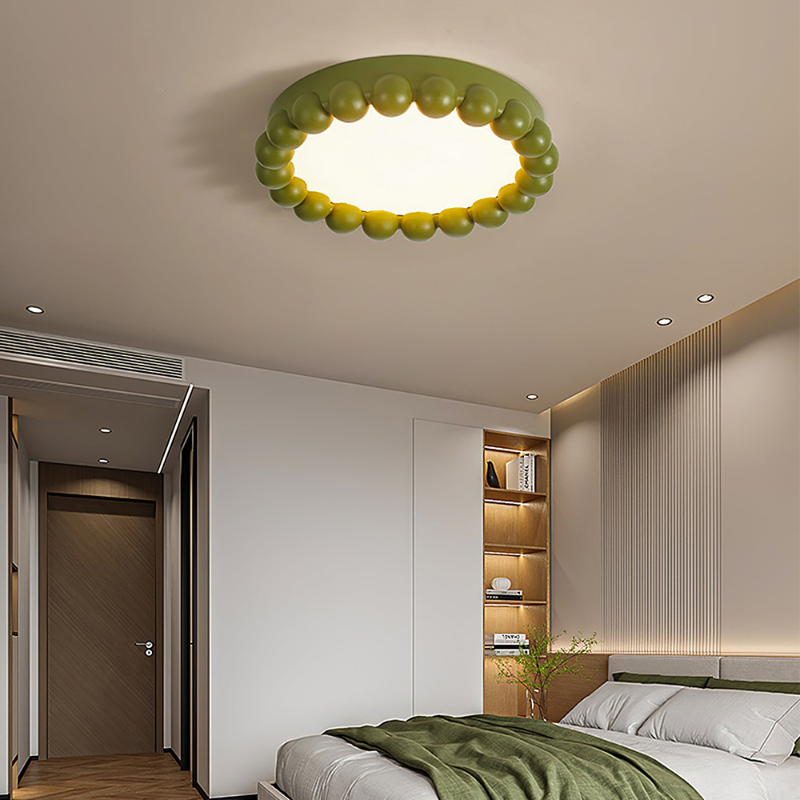 Minimalist Resin Beads Shape Flush Mount Ceiling Light