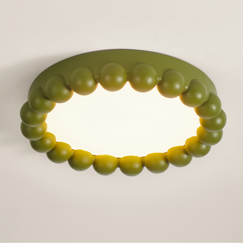 Minimalist Resin Beads Shape Flush Mount Ceiling Light