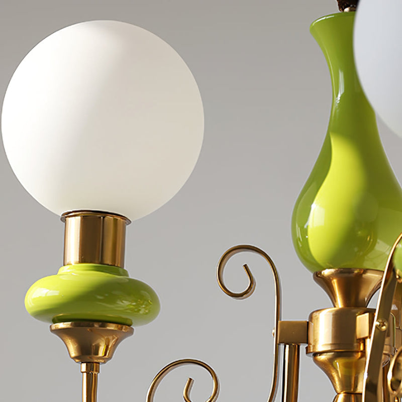 Modern Creative Art Green Chandelier