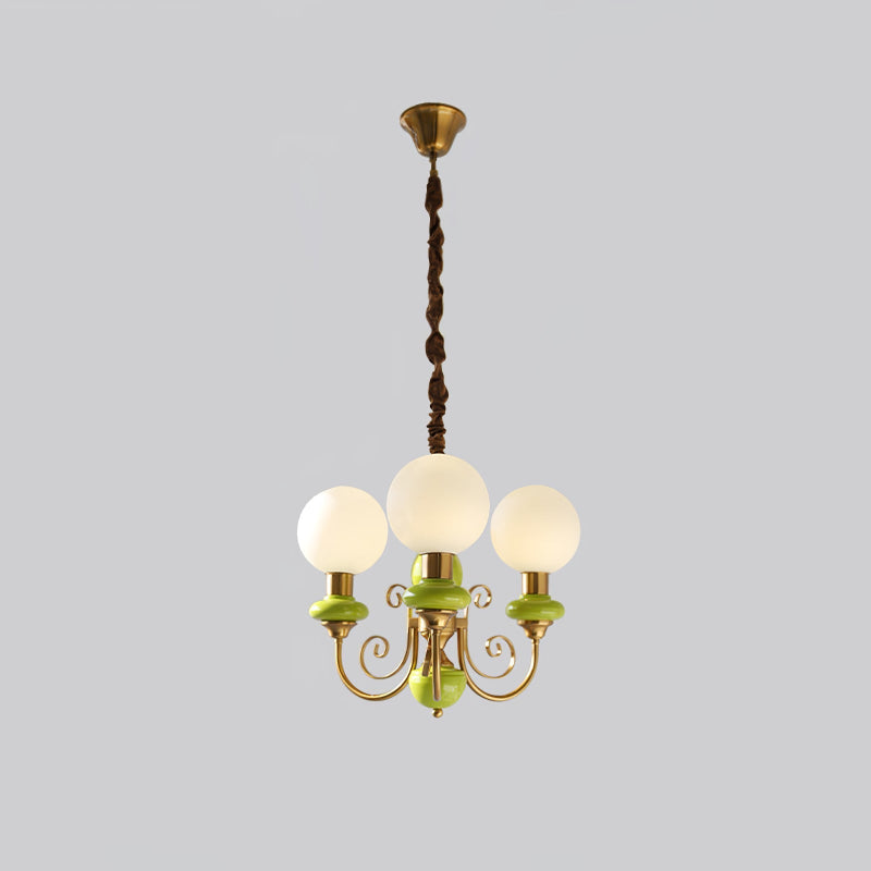 Modern Creative Art Green Chandelier