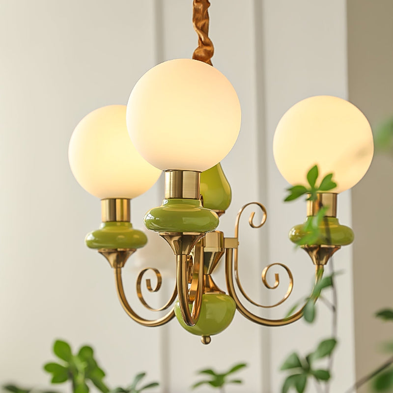 Modern Creative Art Green Chandelier