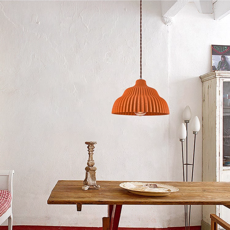 Lamppo Resin Pendant Lights Vintage Nostalgic Hanging Lights Fixture Lampshade for Home Decor