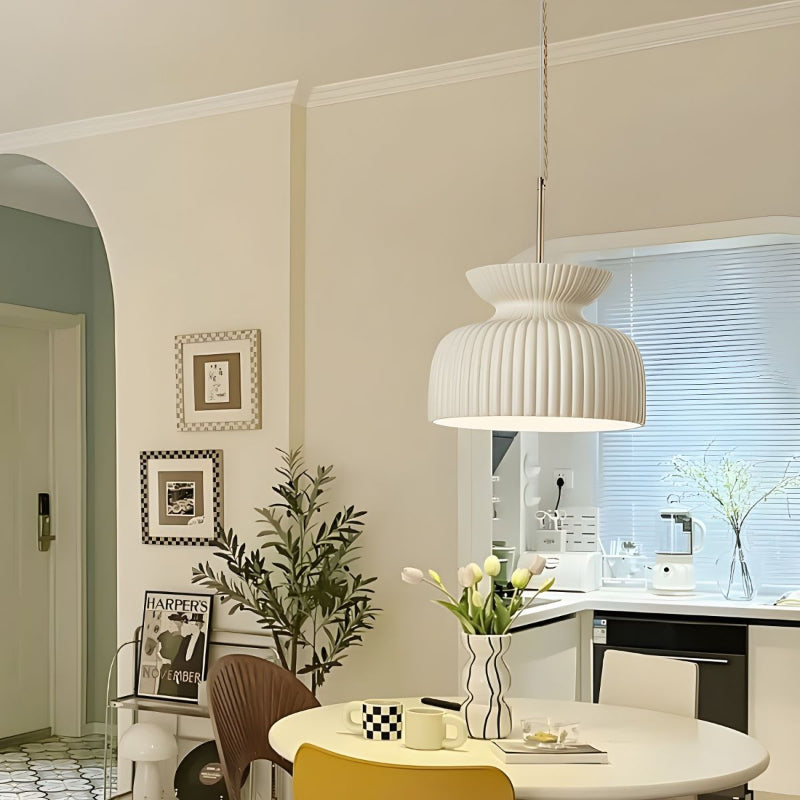 Lamppo Resin Pendant Lights Modern Dome Hanging Light Resin Shade for Living Room