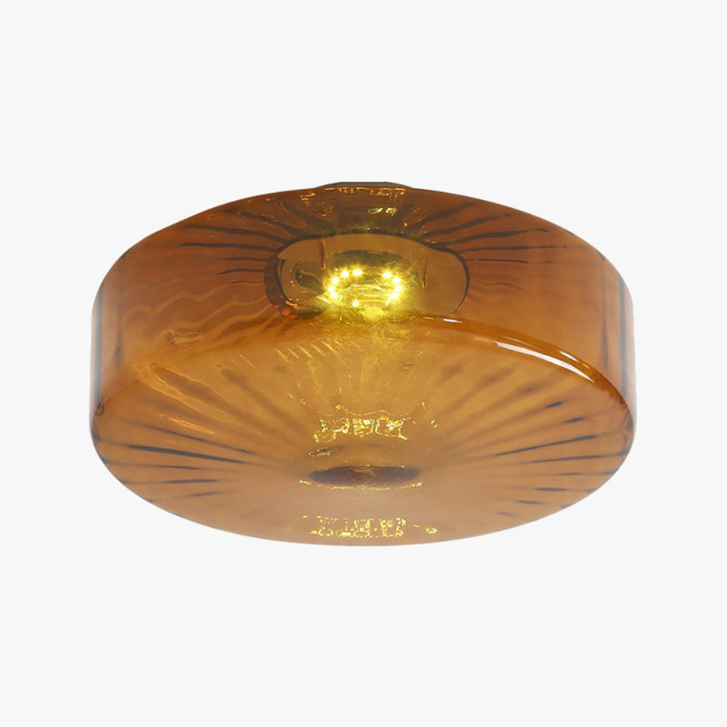 Amber Ceiling Light with Glass Shade for Bedroom