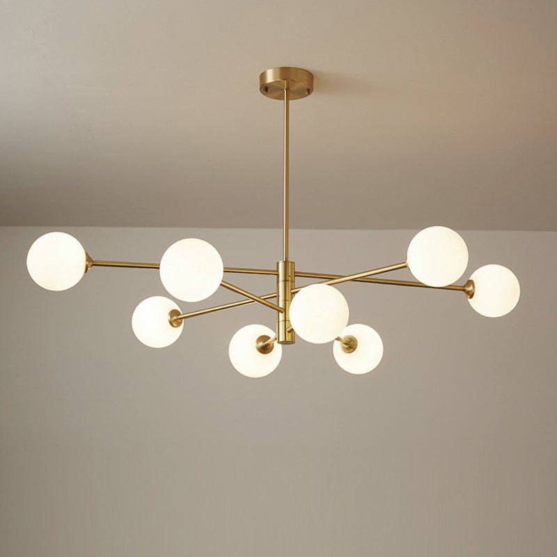 6-Light Brass Sputnik Chandelier