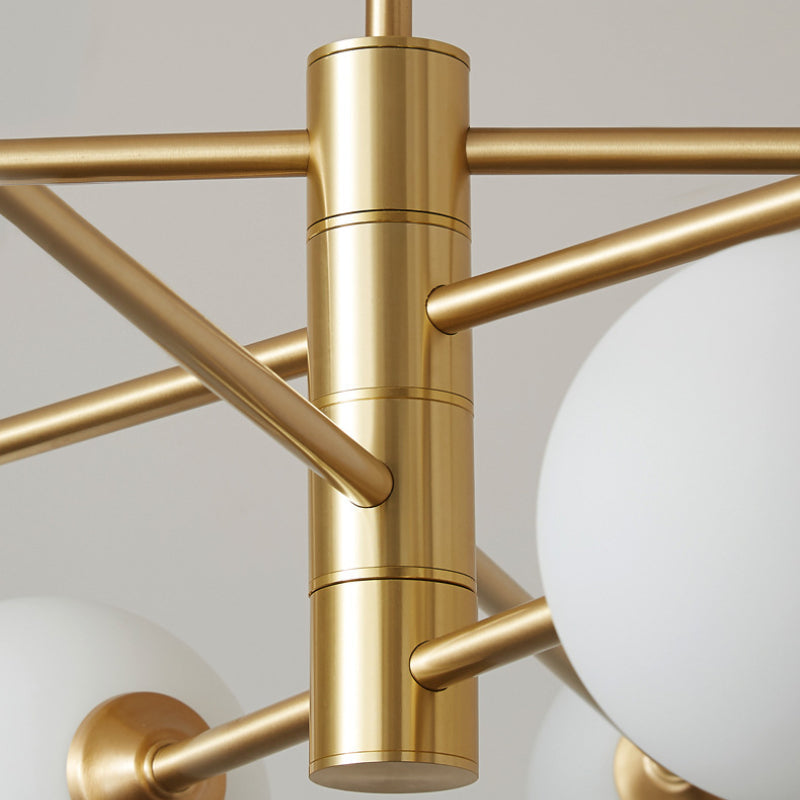 6-Light Brass Sputnik Chandelier