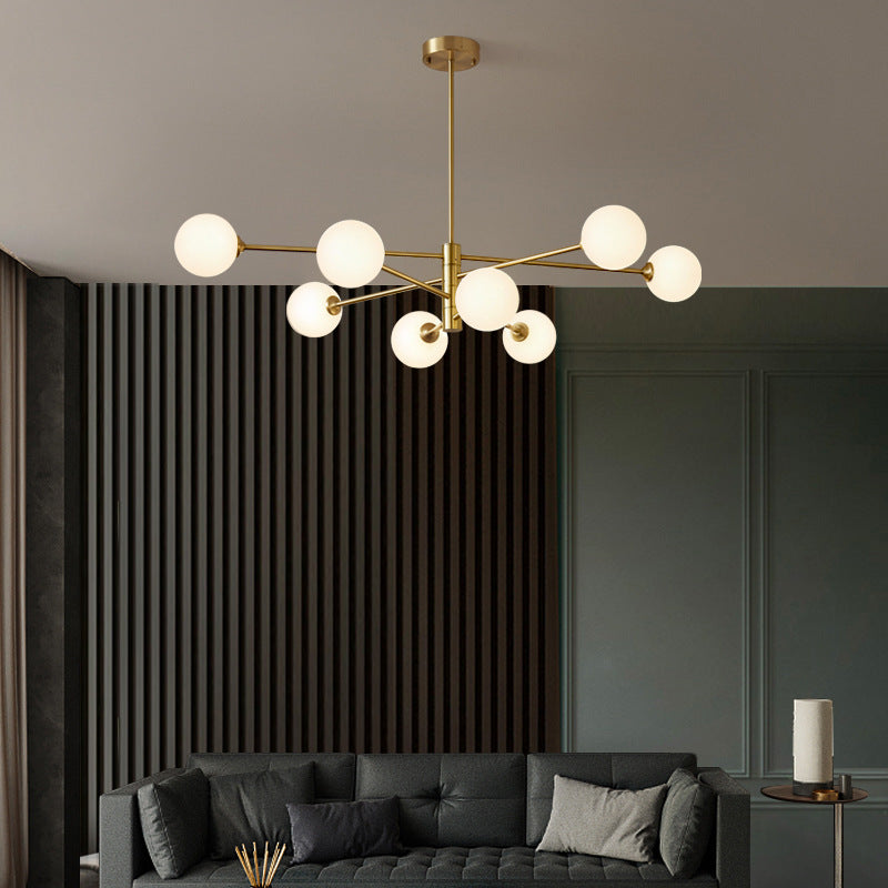 6-Light Brass Sputnik Chandelier