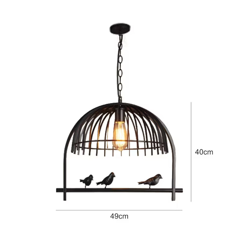 Industrial Style Metal birdcage chandelier