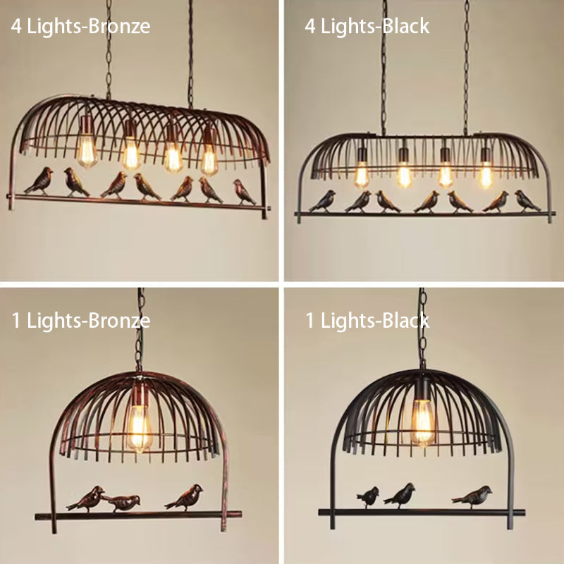 Industrial Style Metal birdcage chandelier