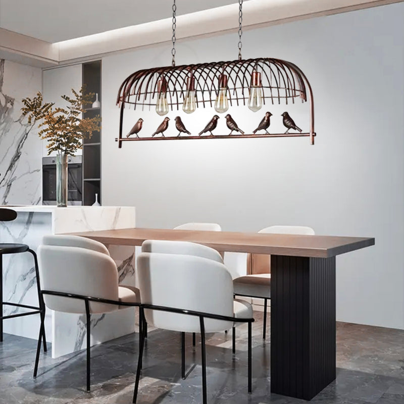 Industrial Style Metal birdcage chandelier