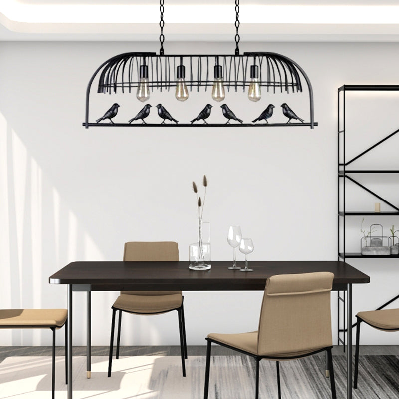 Industrial Style Metal birdcage chandelier
