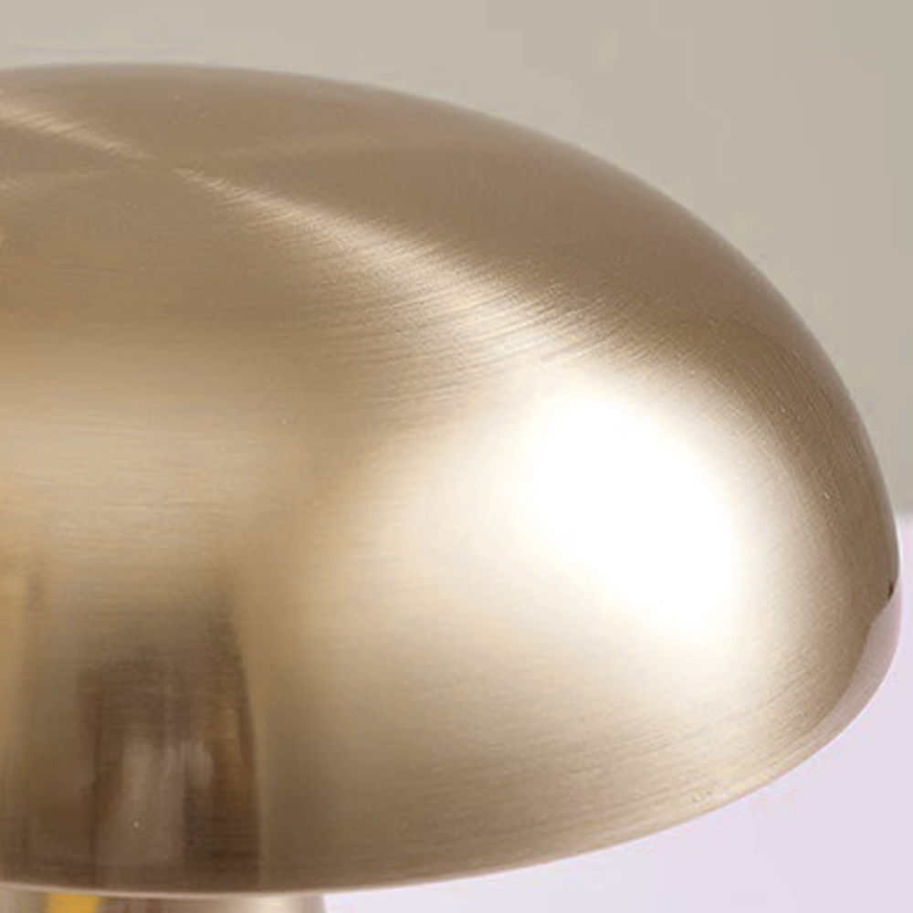 Portable Rechargeable Desk Lamp Metal Bedside Mushroom Lamp