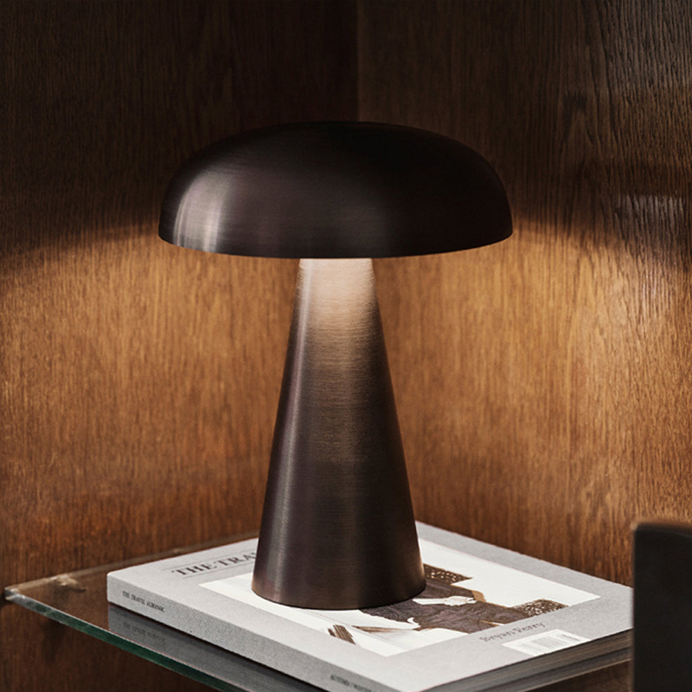 Portable Rechargeable Desk Lamp Metal Bedside Mushroom Lamp