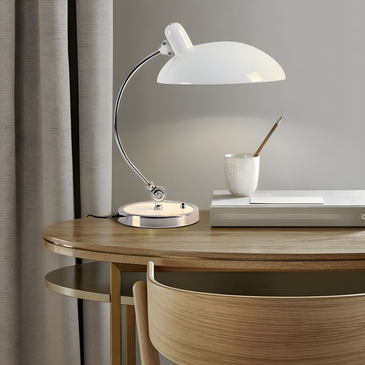 Modern Dome Light Metal Single Light Table Lamp