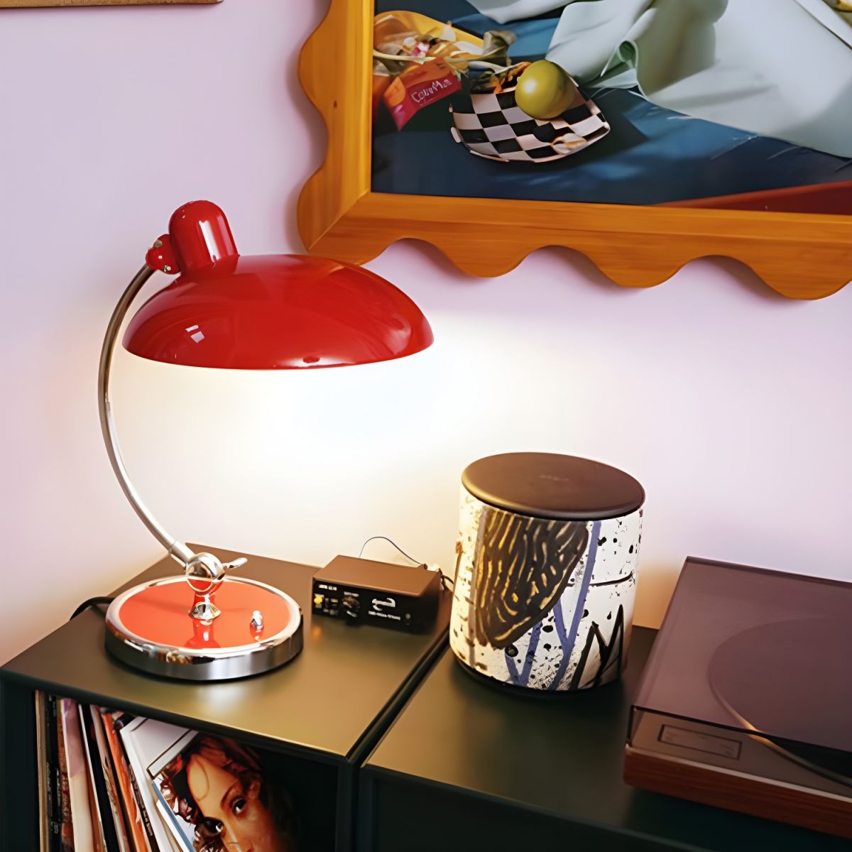 Modern Dome Light Metal Single Light Table Lamp