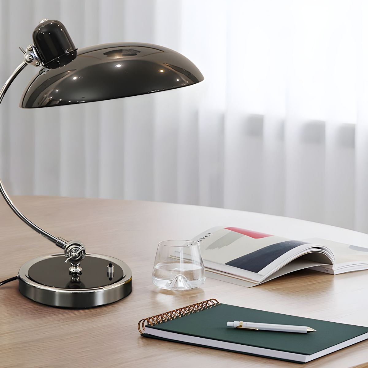 Modern Dome Light Metal Single Light Table Lamp
