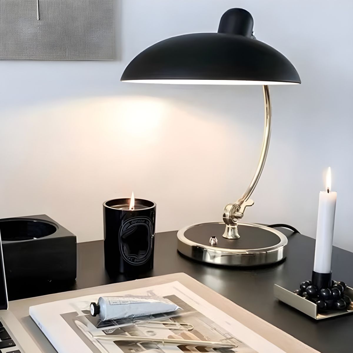 Modern Dome Light Metal Single Light Table Lamp