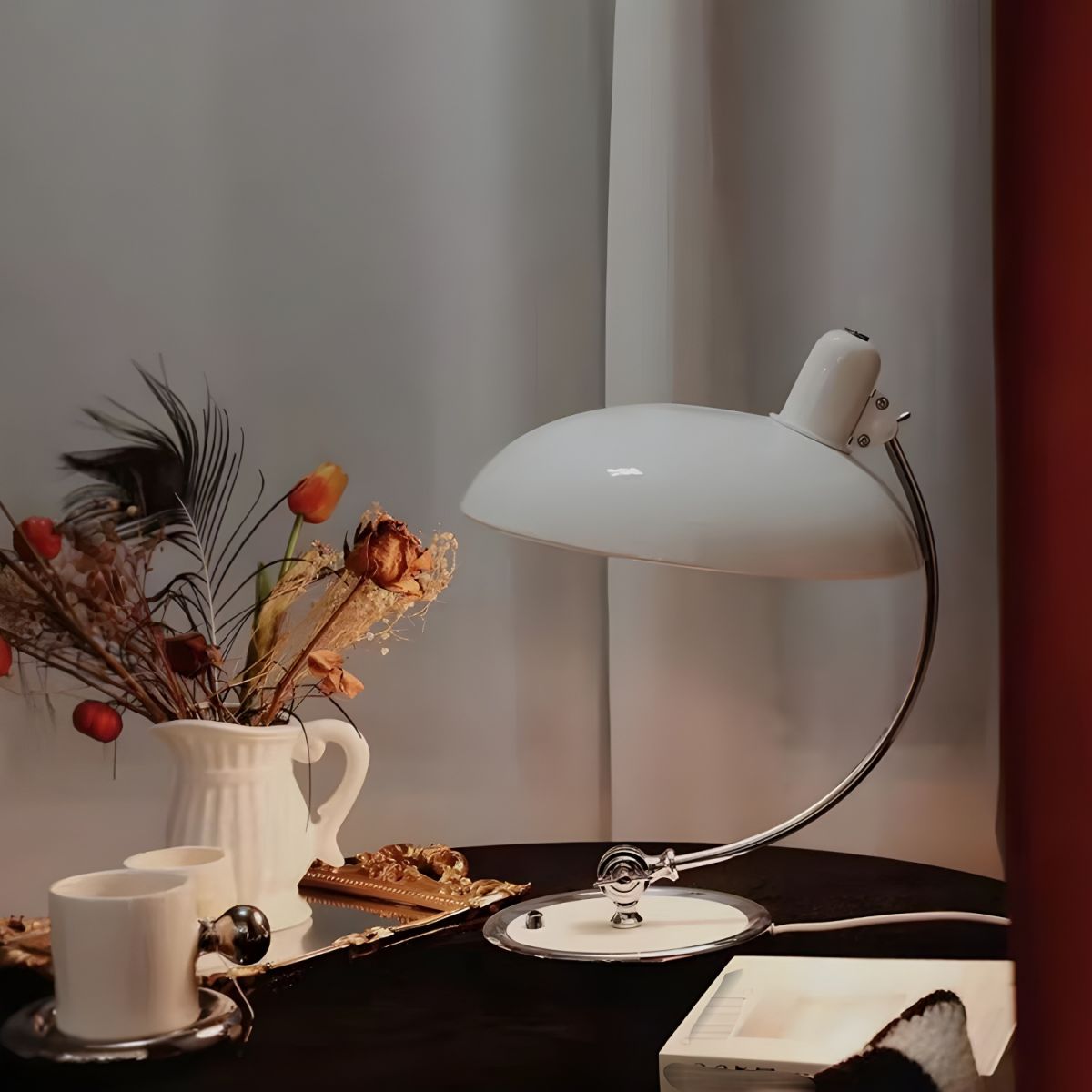 Modern Dome Light Metal Single Light Table Lamp