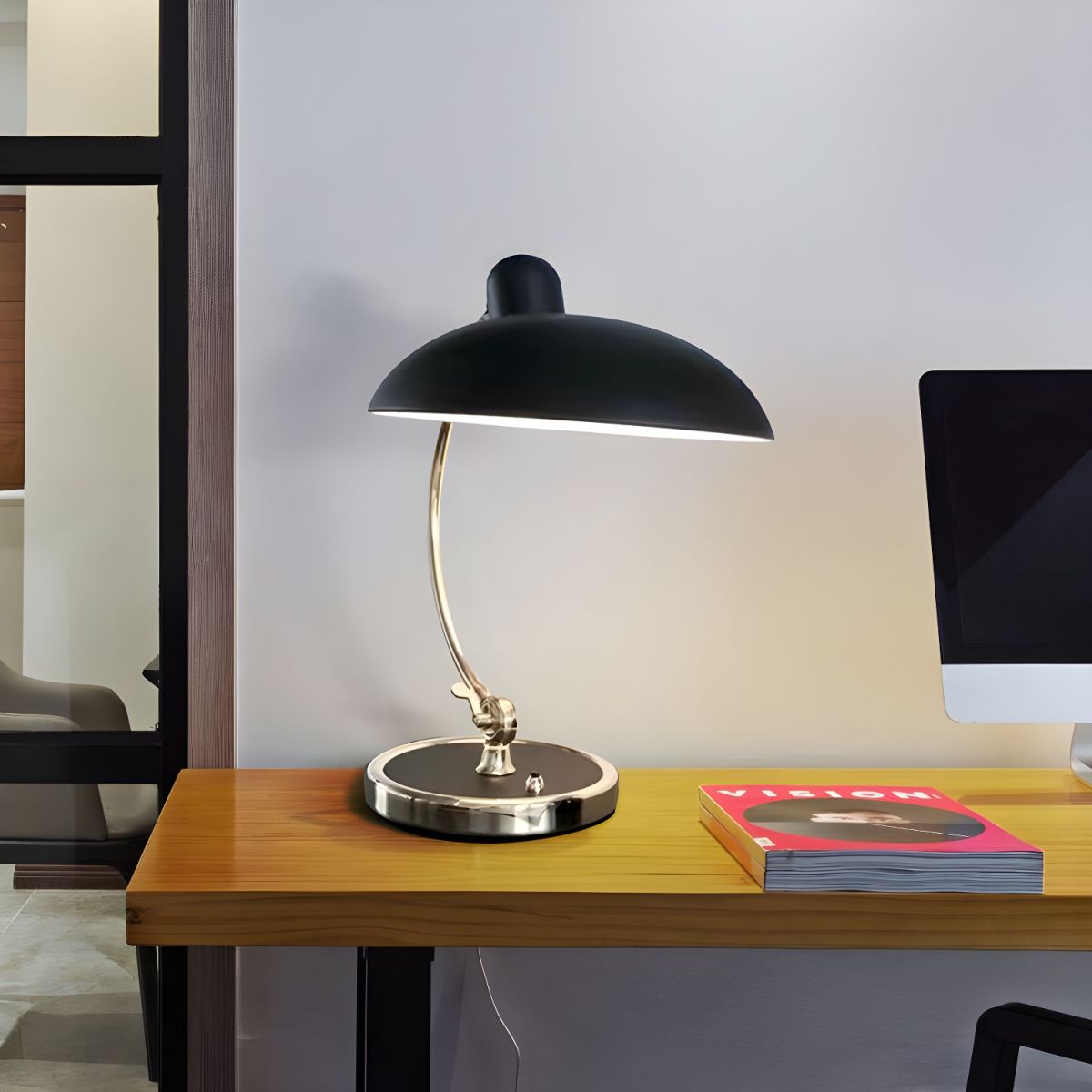 Modern Dome Light Metal Single Light Table Lamp