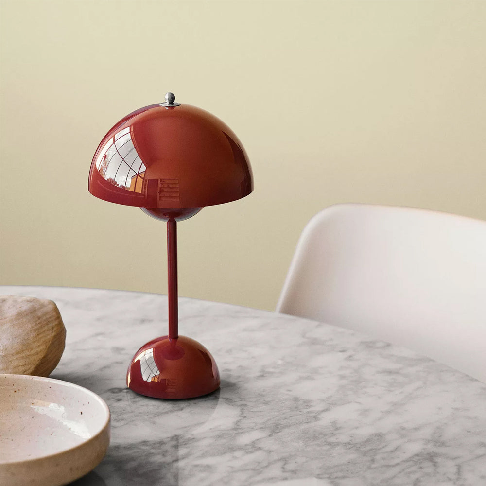 Danish Design Flowerpot Table Lamp Mushroom Metal Desk Lamp
