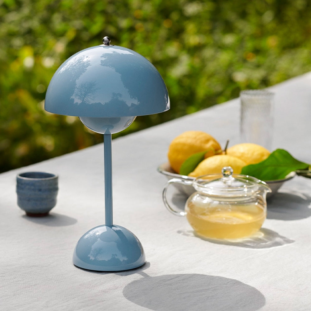 Danish Design Flowerpot Table Lamp Mushroom Metal Desk Lamp