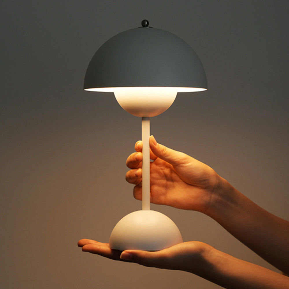 Danish Design Flowerpot Table Lamp Mushroom Metal Desk Lamp