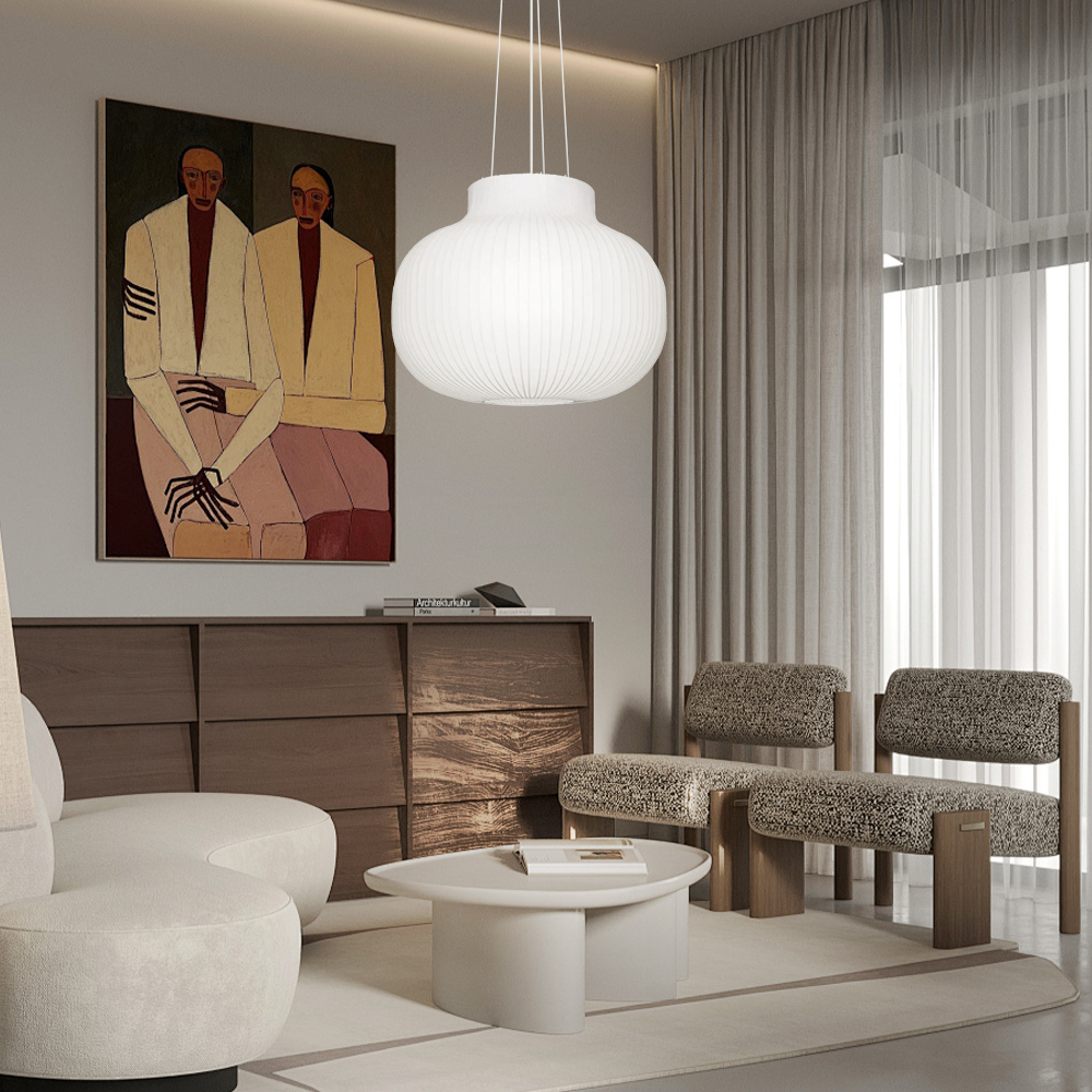 Japanese-style  Restaurant Silk Chandelier Living Room Creative Overhead Pendant Lamp