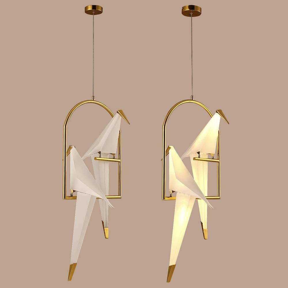 Nordic Creative Paper Cranes Ceiling Light Origami Bird Pendant Lamps