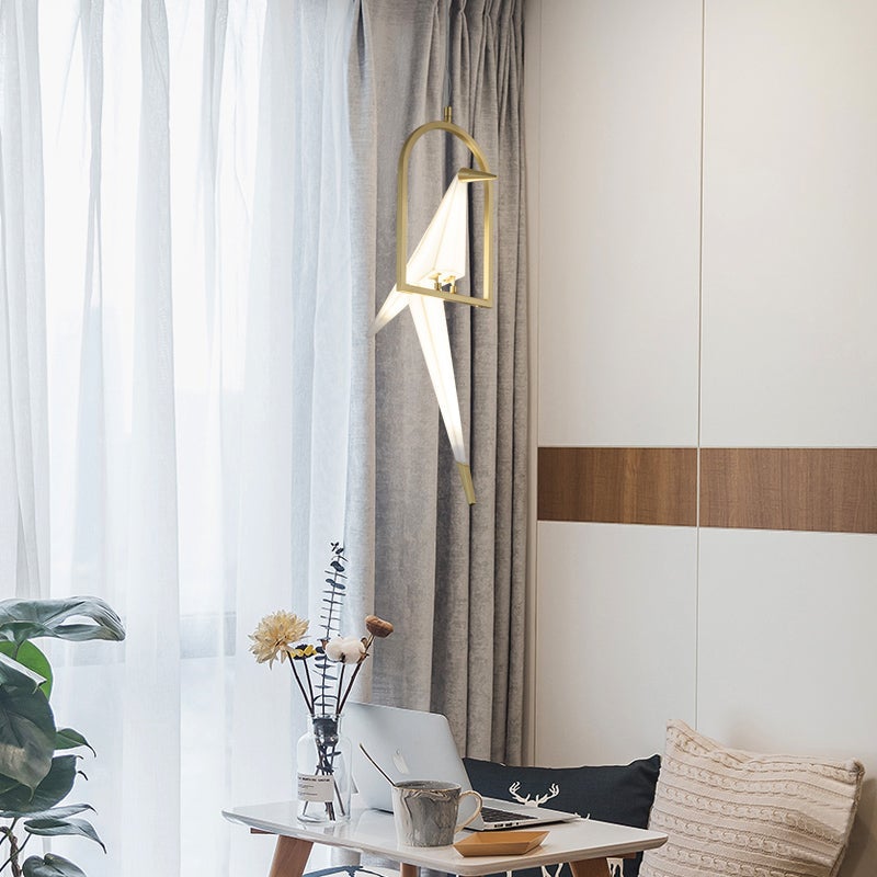 Nordic Creative Paper Cranes Ceiling Light Origami Bird Pendant Lamps