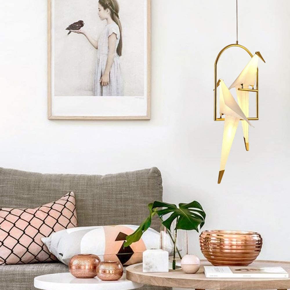 Nordic Creative Paper Cranes Ceiling Light Origami Bird Pendant Lamps