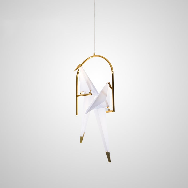 Nordic Creative Paper Cranes Ceiling Light Origami Bird Pendant Lamps