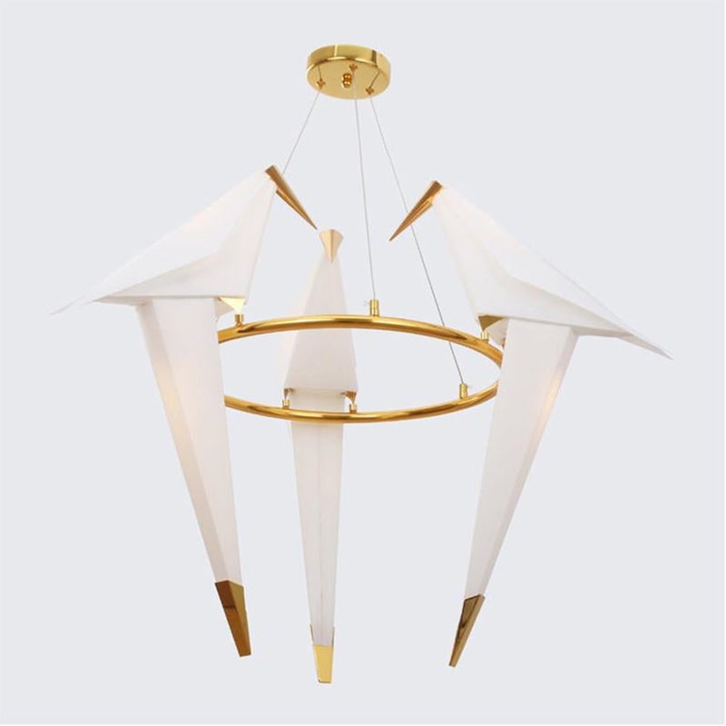 Nordic Creative Paper Cranes Ceiling Light Origami Bird Pendant Lamps