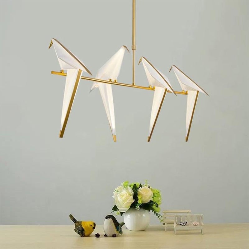 Nordic Creative Paper Cranes Ceiling Light Origami Bird Pendant Lamps